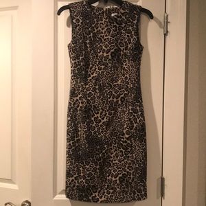 Leopard print sheath dress